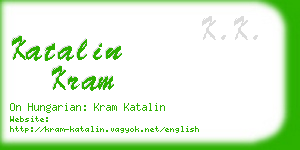 katalin kram business card